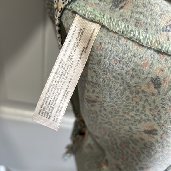 Anthropologie Floreat peach/navy blue on cream adjustable spaghetti stra… - Picture 8 of 16